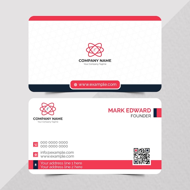 Trendy modern business card design template