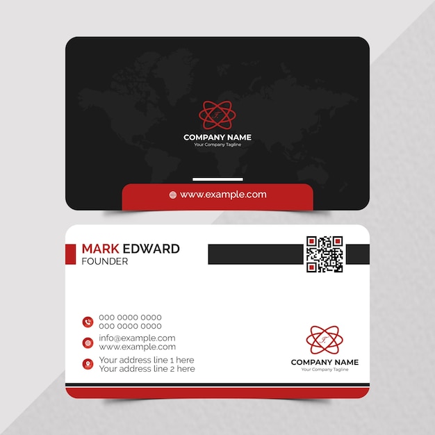 Trendy modern business card design template