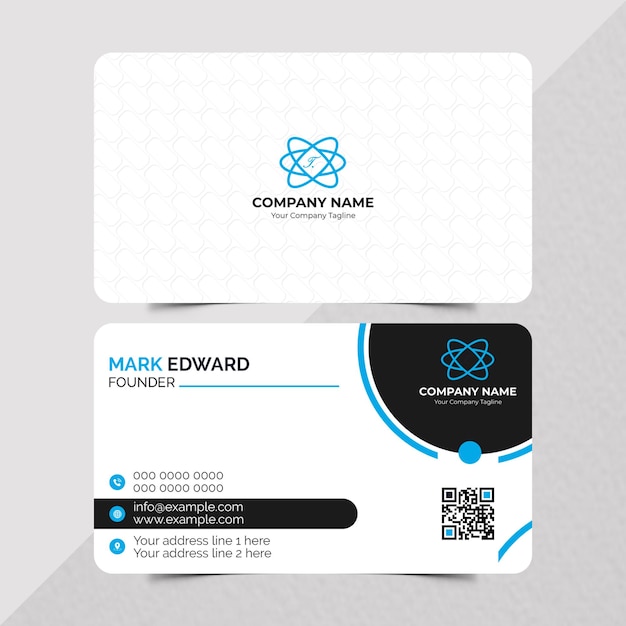 Trendy modern business card design template