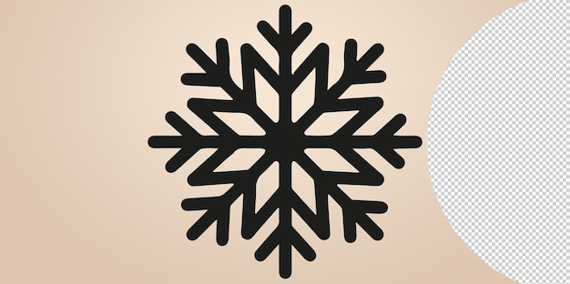 PSD trendy snowflake icon png on transparent background