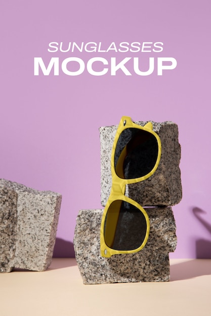 PSD trendy sunglasses mockup