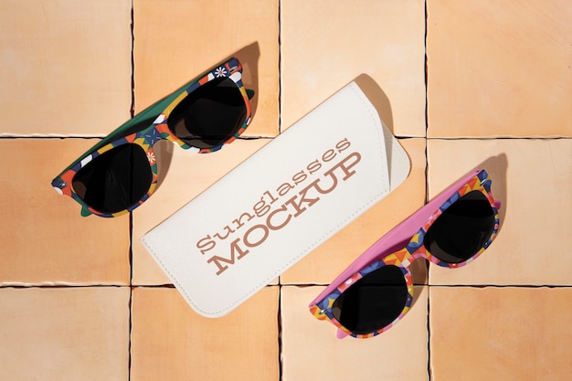 Trendy sunglasses mockup