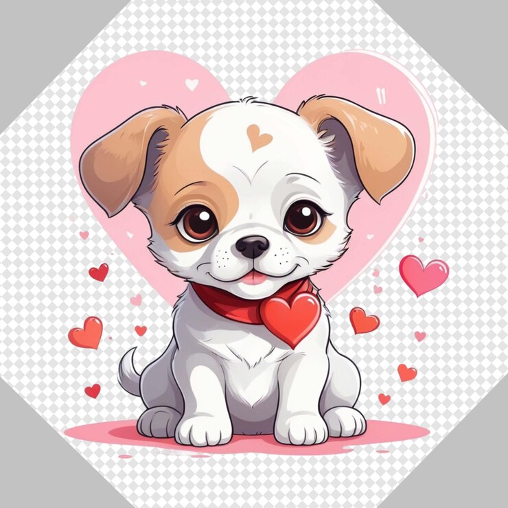 PSD trendy valentine słodki w miłości ilustracja przezroczysta png clipart