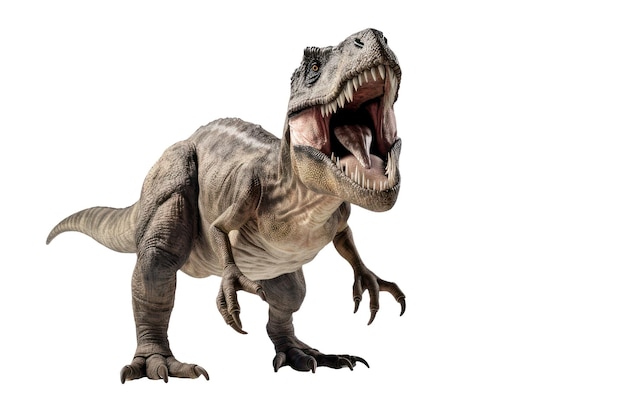 Trex dinosaur isolated on transparent background ai generated