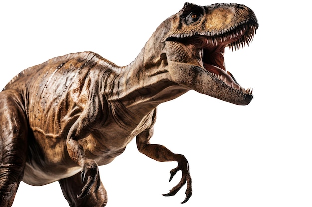 Dinosauro trex isolato su sfondo trasparente ai generato
