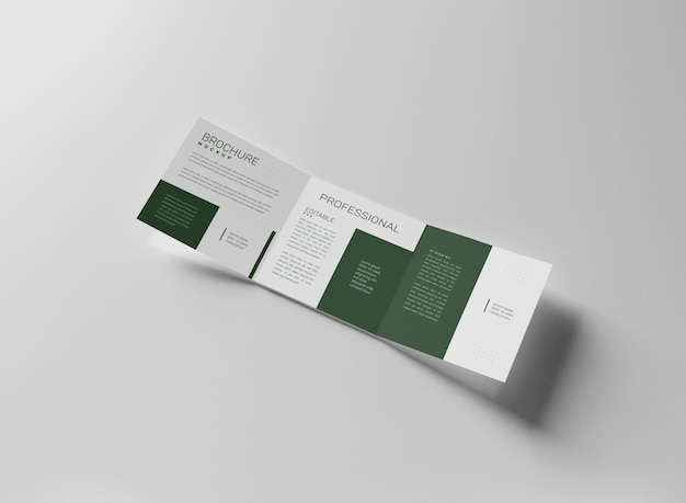 PSD tri-fold brochure mockup