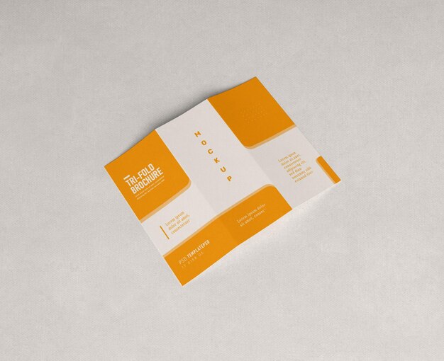 Tri-fold brochure mockup