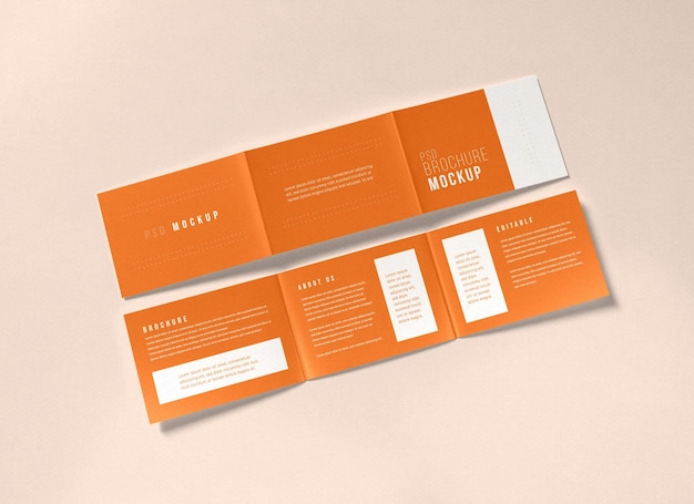 PSD tri fold brochure mockup