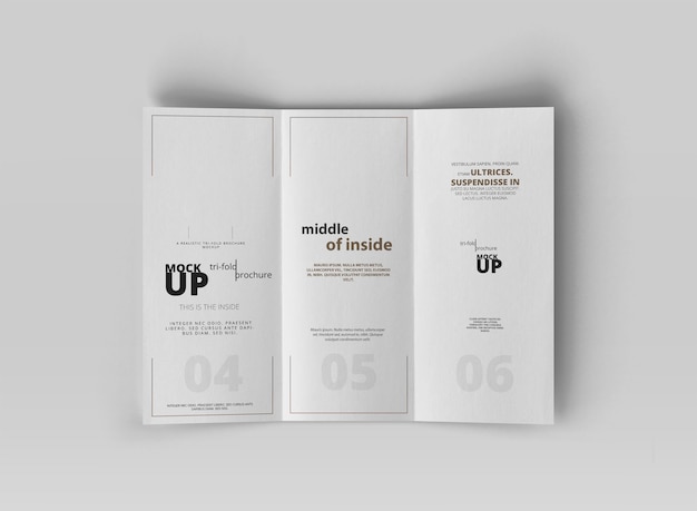 PSD tri-fold broszura makieta