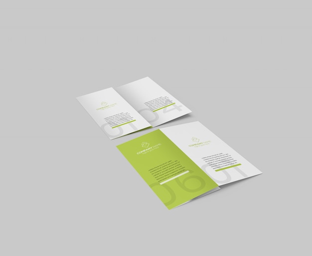 Tri fold flyer mockup psd