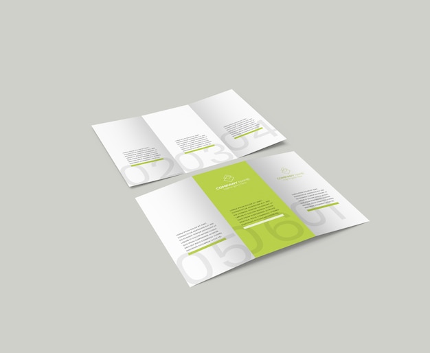 Tri fold flyer mockup