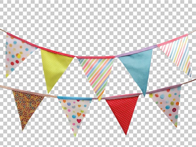 PSD triangle banner clipart party banne on transparent background