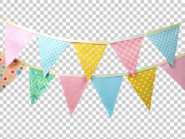 PSD triangle banner clipart party banne on transparent background