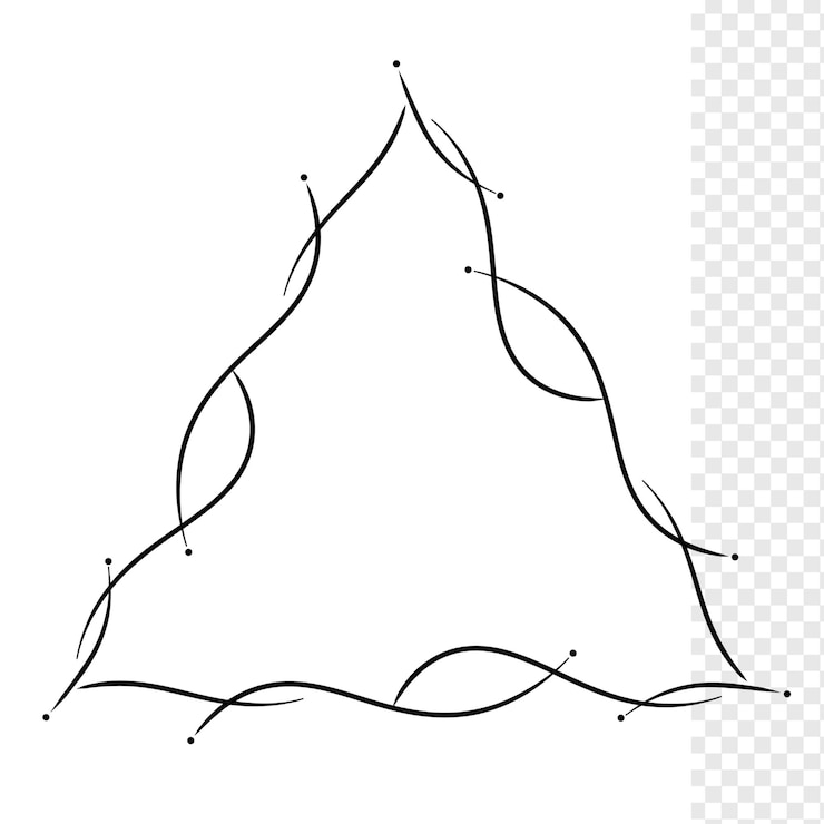 PSD triangle borders christmas element design template