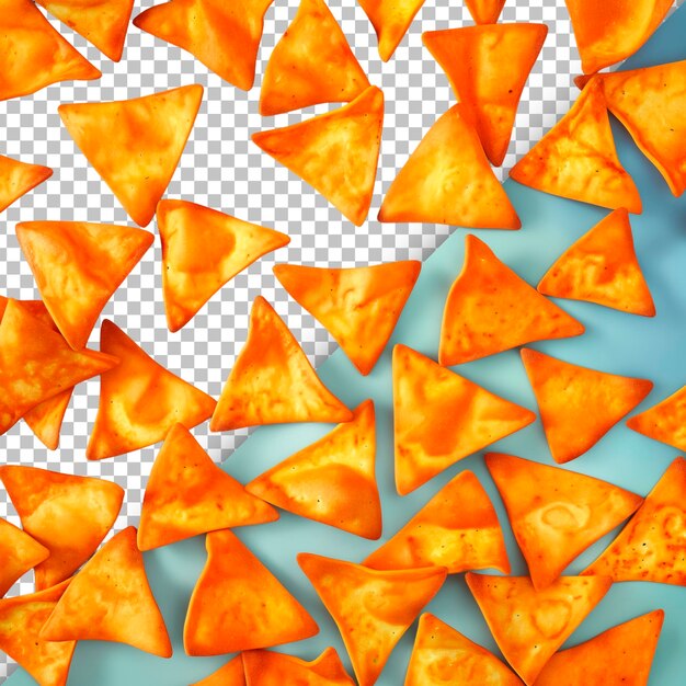 Triangle chips isolated on transparent background