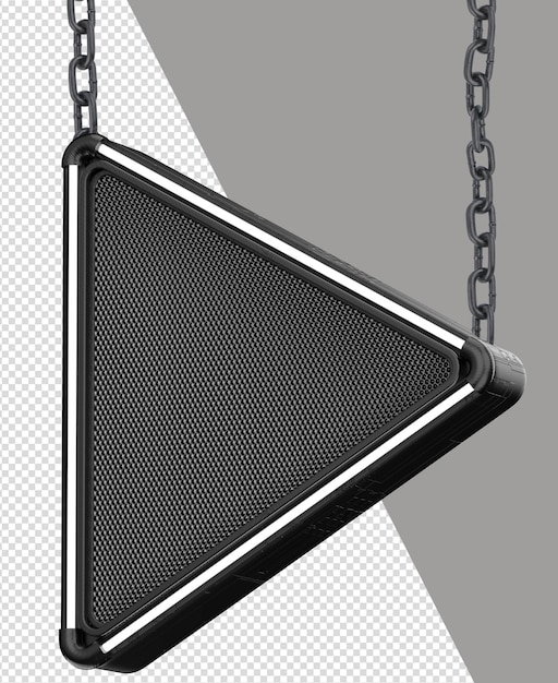 Triangle grid neon led panel 3d element for composition