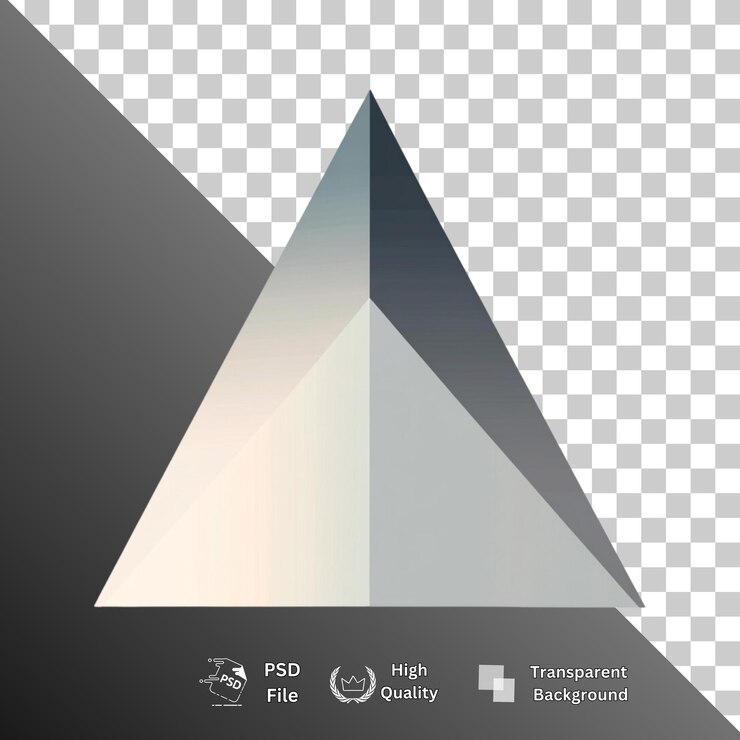 PSD triangle isolated on transparent background