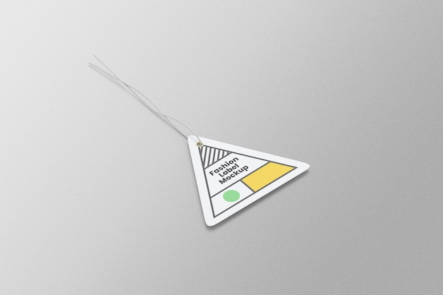 PSD triangle label tag mockup psd design template