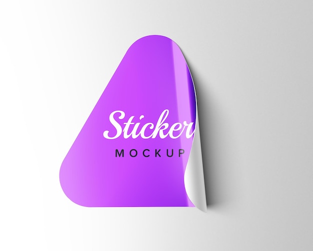 PSD triangle sticker mockup design design