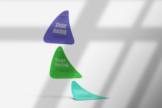Triangle Sticker Mockup