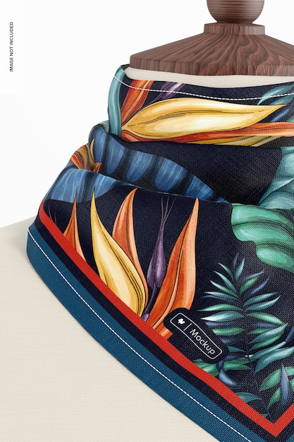 triangular scarf mockup, close up 02