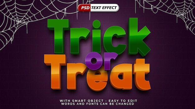 Trick or treat halloween-teksteffect