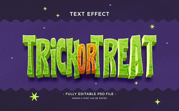 PSD trick or treat-teksteffect