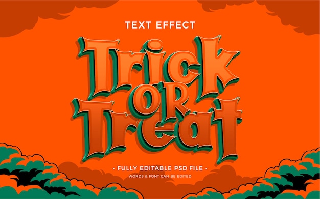 PSD trick or treat-teksteffect