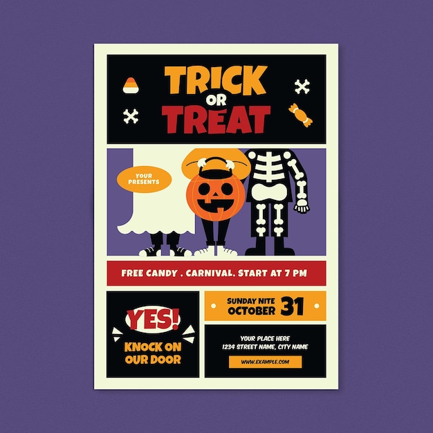 PSD trick or treat  halloween festival flyer