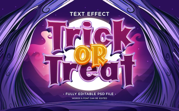 PSD trick or treat text effect