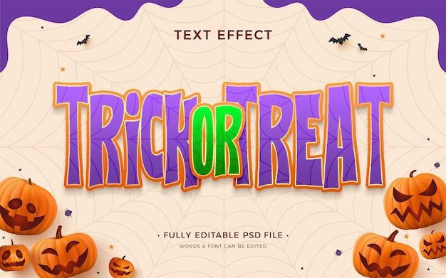 PSD trick or treat text effect