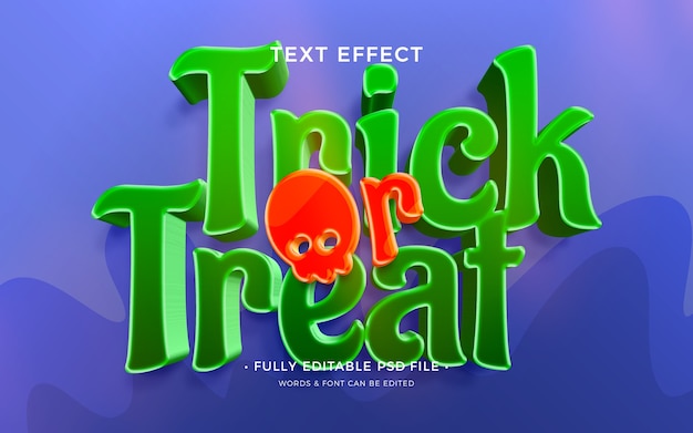 PSD trick or treat text effect