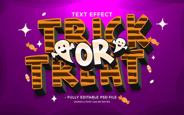 trick or treat text effect