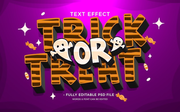 PSD trick or treat text effect