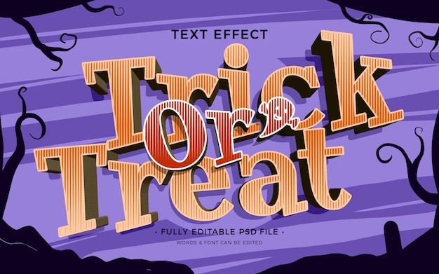 PSD trick or treat text effect