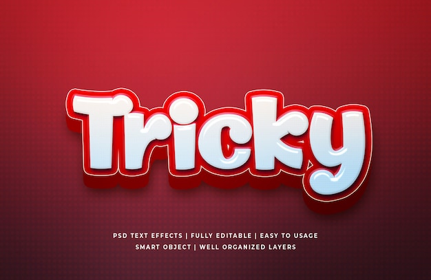 Tricky cartoon 3d text style effect