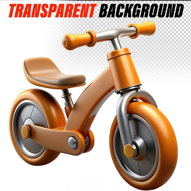 PSD tricycle isolated on background 3d rendering illustration