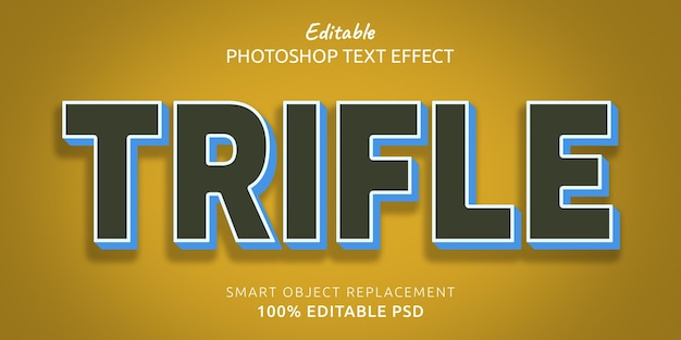 Trifle editable photoshop text style effect