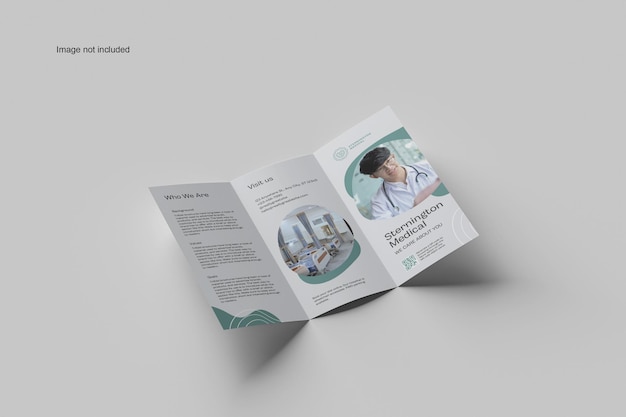 Brochure trifold a4 mockup