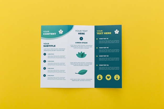 PSD trifold brochure concept mock-up