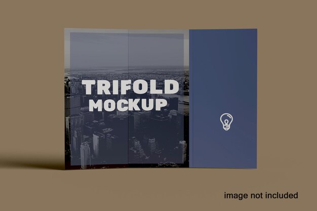 PSD trifold brochure concept mockup