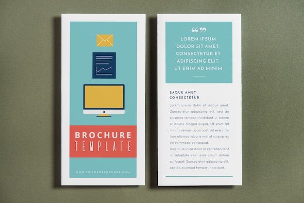 Trifold brochure cover mockup