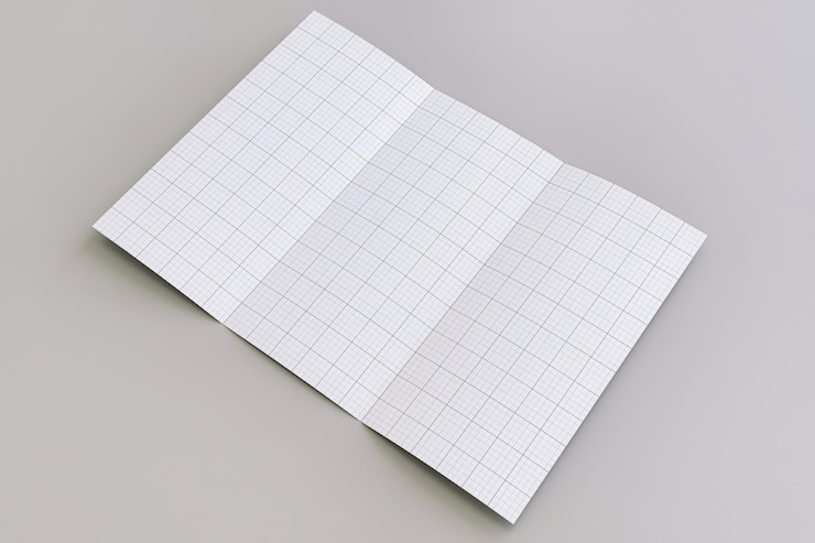 PSD 三重の小冊子の内部ページのモックアップ