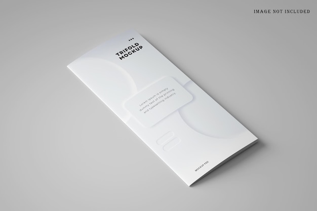 Trifold brochure mockup cover