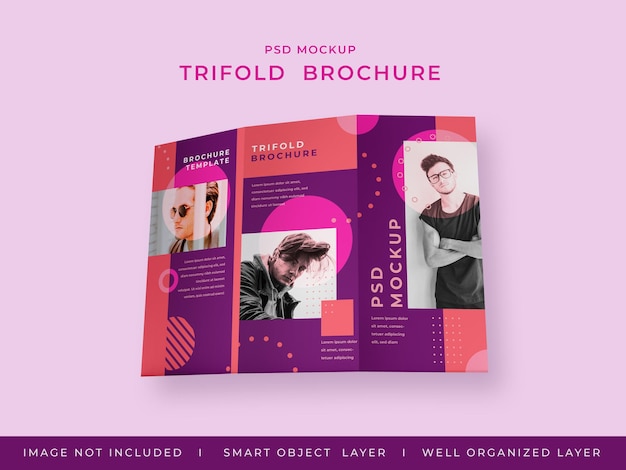 Trifold Brochure Mockup Design Isolated