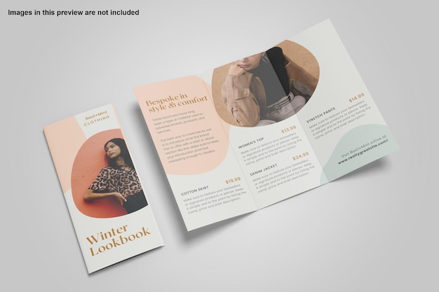 Trifold brochure mockup design