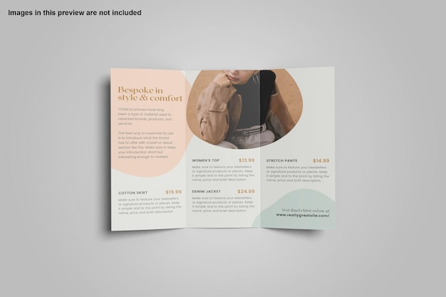 Trifold brochure mockup design