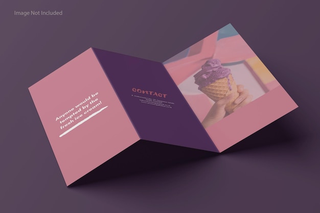 PSD trifold brochure mockup premium psd