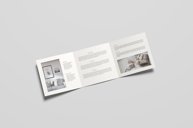 trifold brochure mockup square