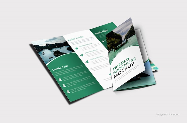 Trifold brochure mockup template